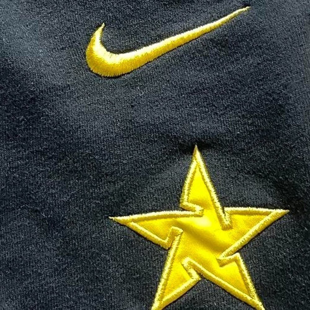 Nike sweatpants China Olympics swoosh black red yellow mens M medium tapered - Picture 3 of 5